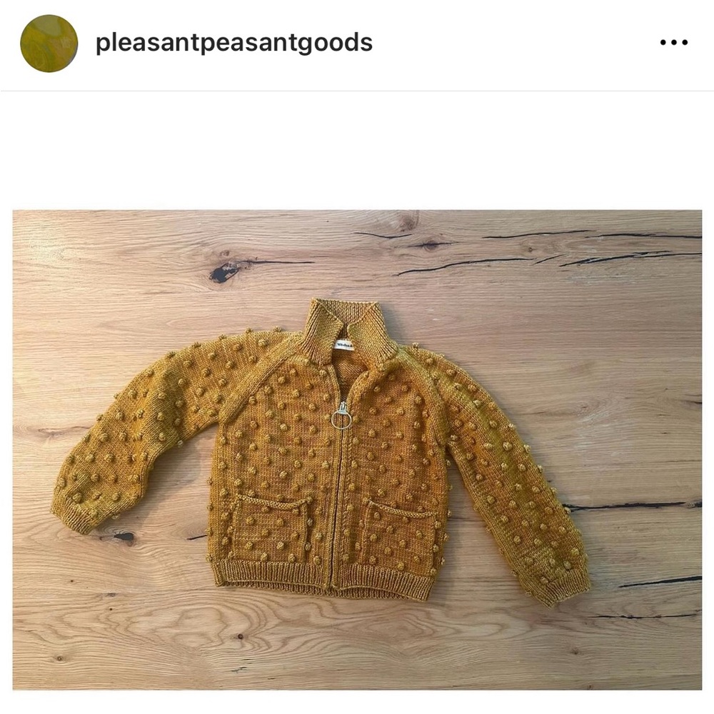 EUC Misha And Puff Gold Knit Jacket 4-5yr